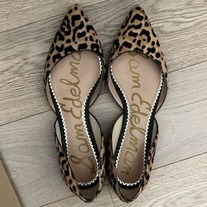 Sam Edelman D’Orsay Leopard Print Flats